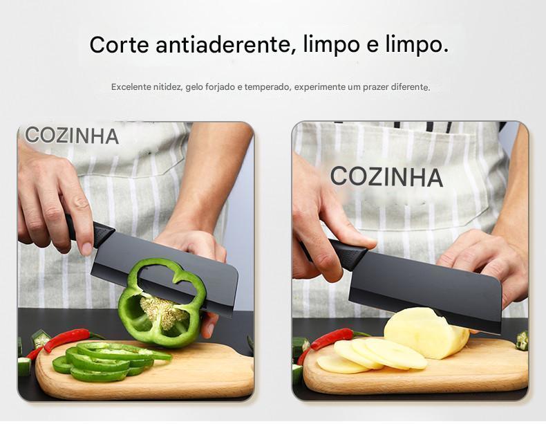 Conjunto de Facas com Faca de Frutas, Faca para Legumes e Faca Utilitária Materials 4