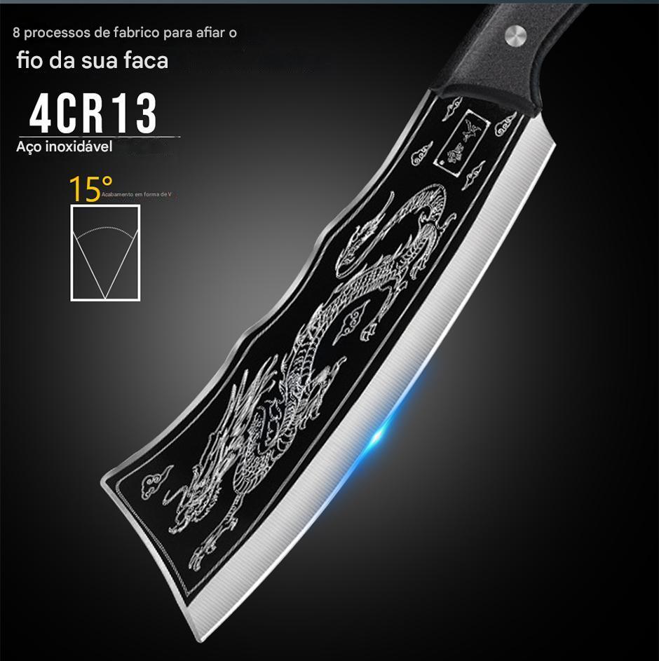 Faca Japonesa do Chef com Desenho de Dragão Materials 5