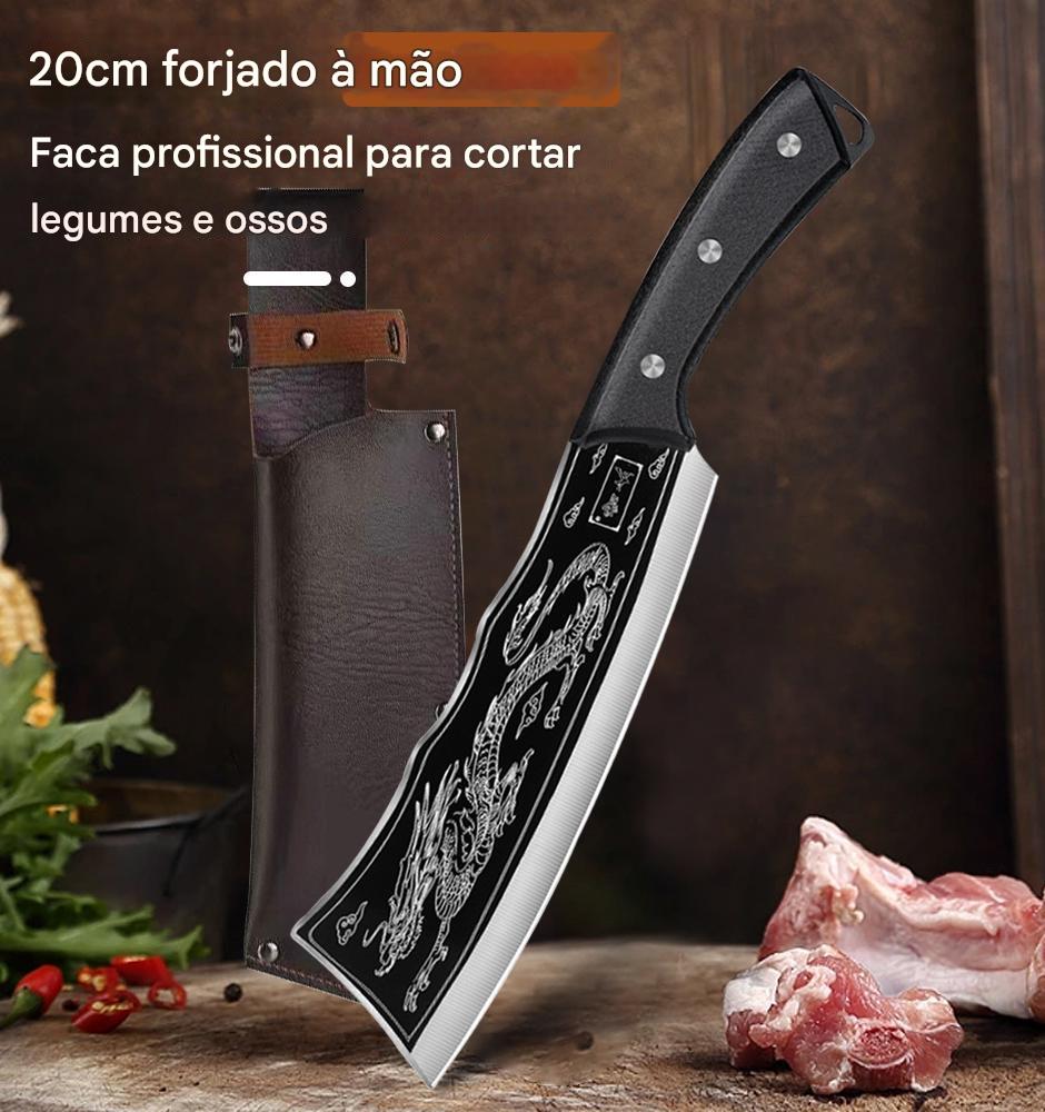Faca Japonesa do Chef com Desenho de Dragão Materials 6