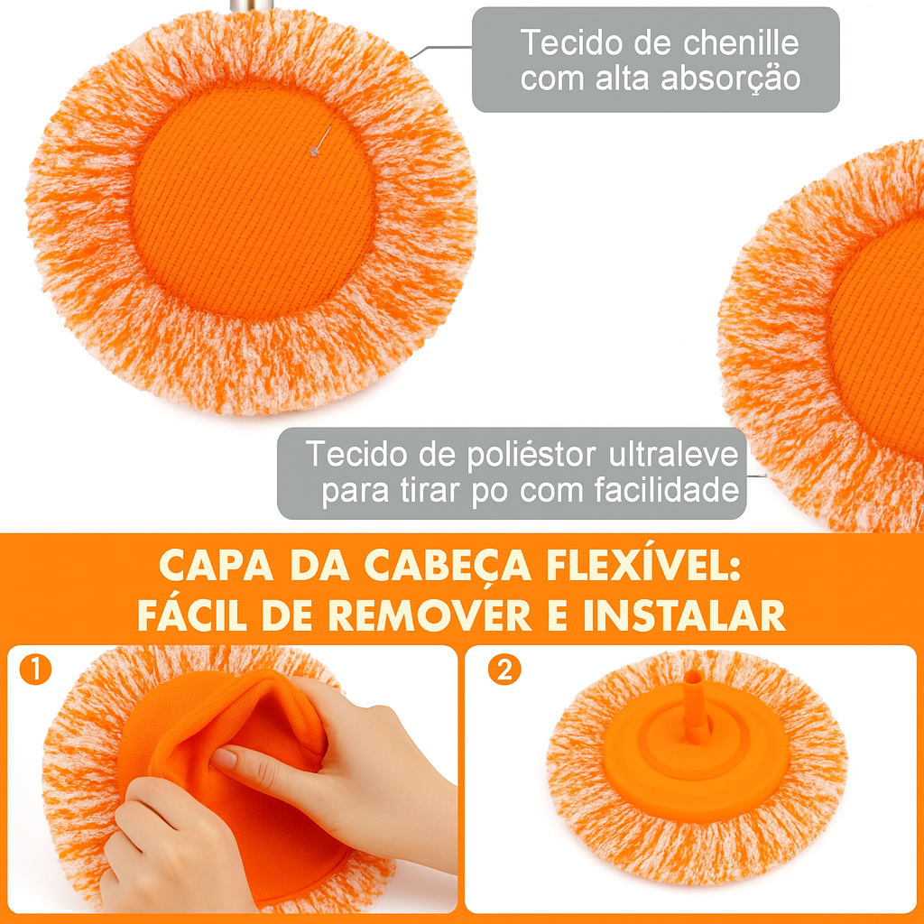 Mopa de máxima limpeza e absorção