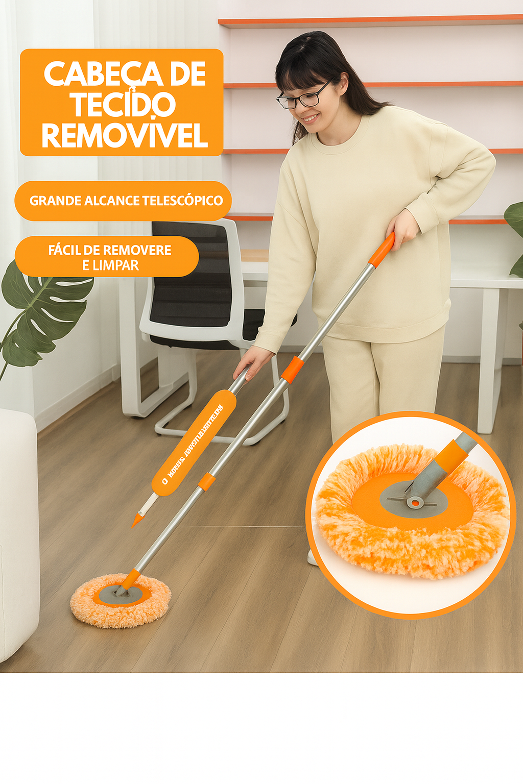 Mopa de máxima limpeza e absorção