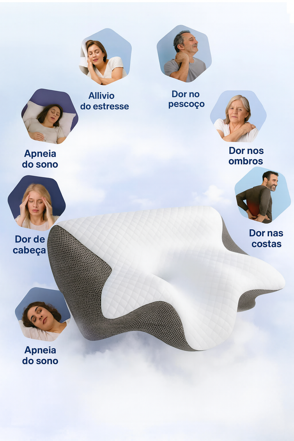 (Desconto de 33%)Almofada Ergonómica