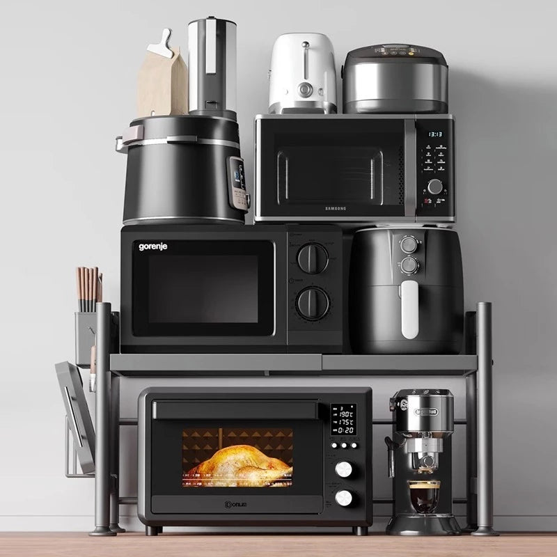 (Promoção: 30% de desconto) Suporte ajustável para forno de micro-ondas de cozinha